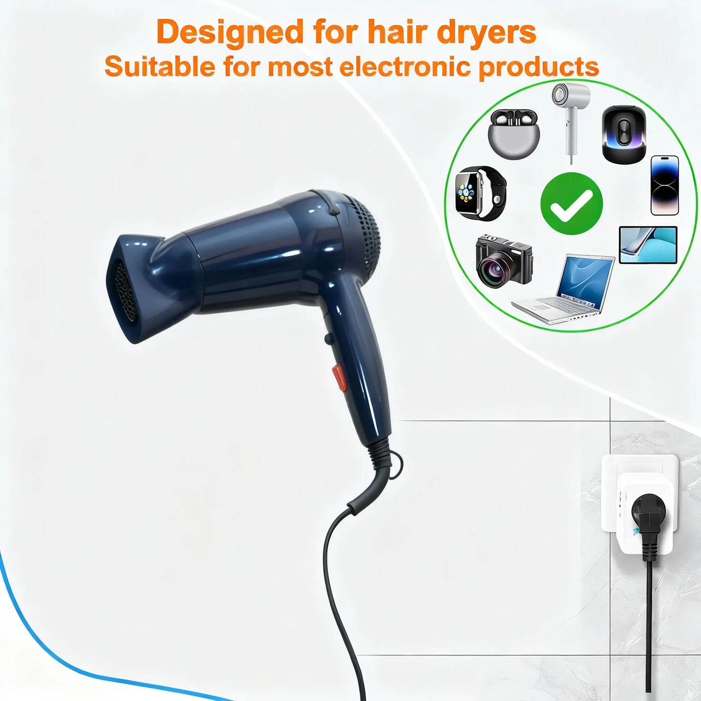 International Travel Voltage Converter, with Fast Charge USB Ports