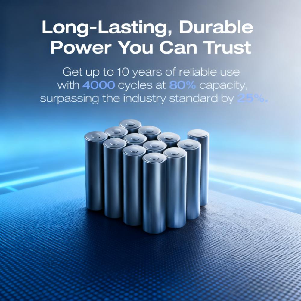 1024Wh Portable Power, LFP Battery with Solar & UPS Support