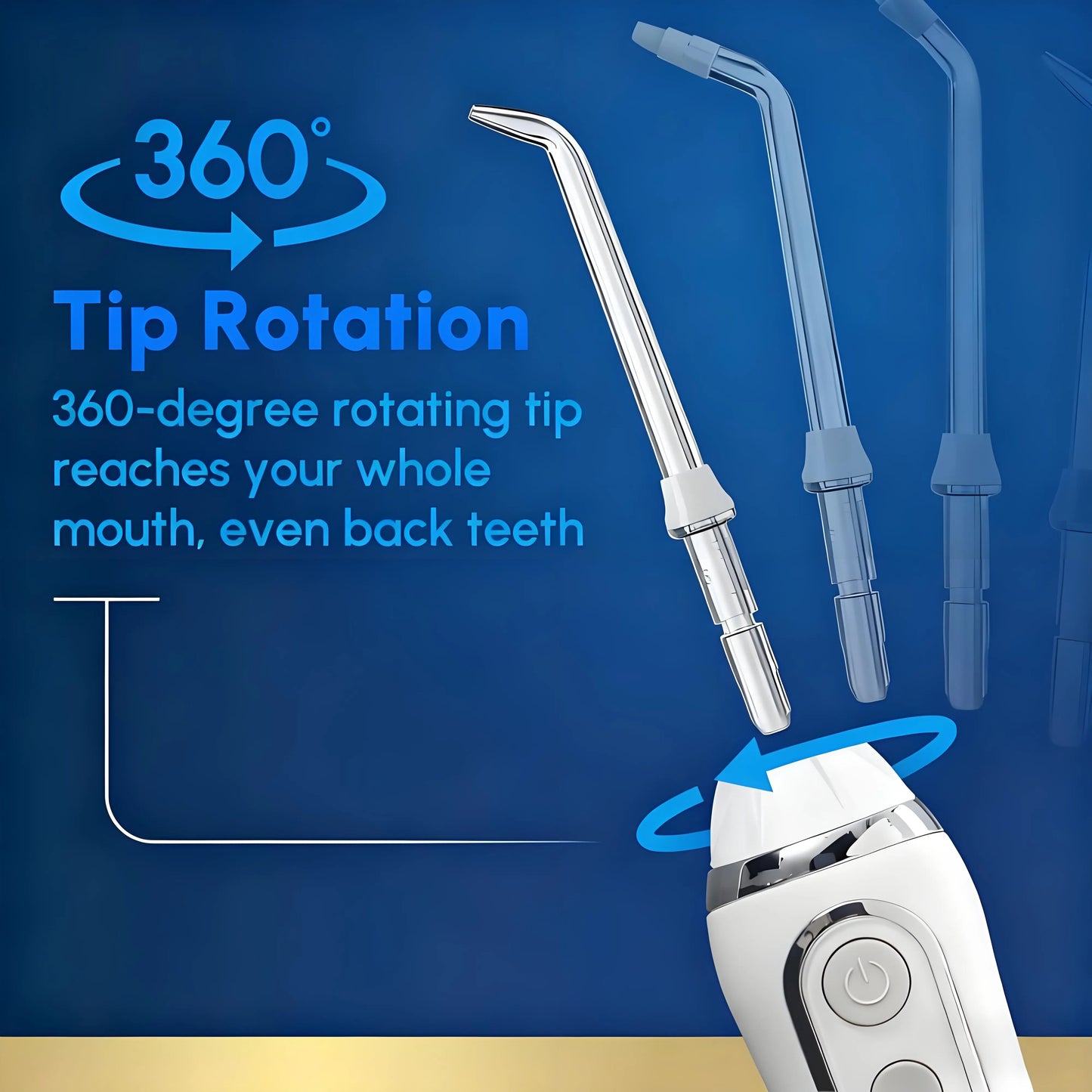 Advanced 2.0 Cordless Water Flosser: Dental Care for Teeth/Gums/Braces, 4 Tips, Travel Bag, ADA Accepted