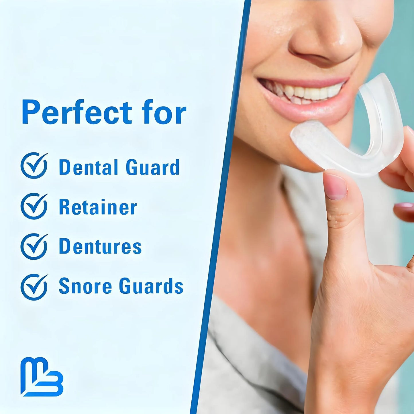 Retainer Cleaner Set: No-Mess Tablets, Universal Denture Bath + Strainer – Cleans Retainers/Mouth Guards (Stains/Odor/Plaque)