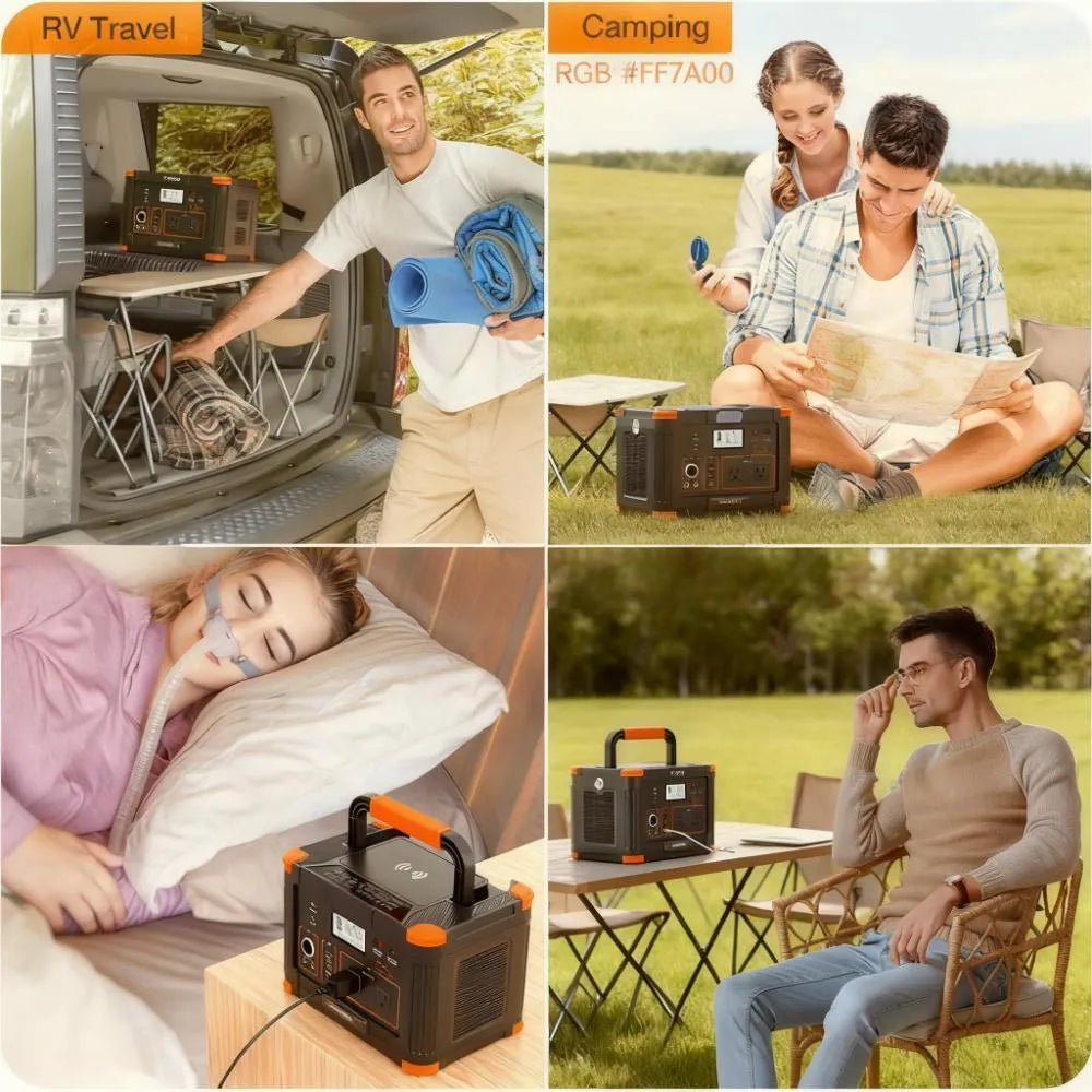 500W Portable Power, 519Wh Capacity & Solar Charging