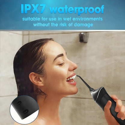 Cordless Rechargeable Oral Irrigator: 4 Modes, IPX7 Waterproof, for Home/Travel