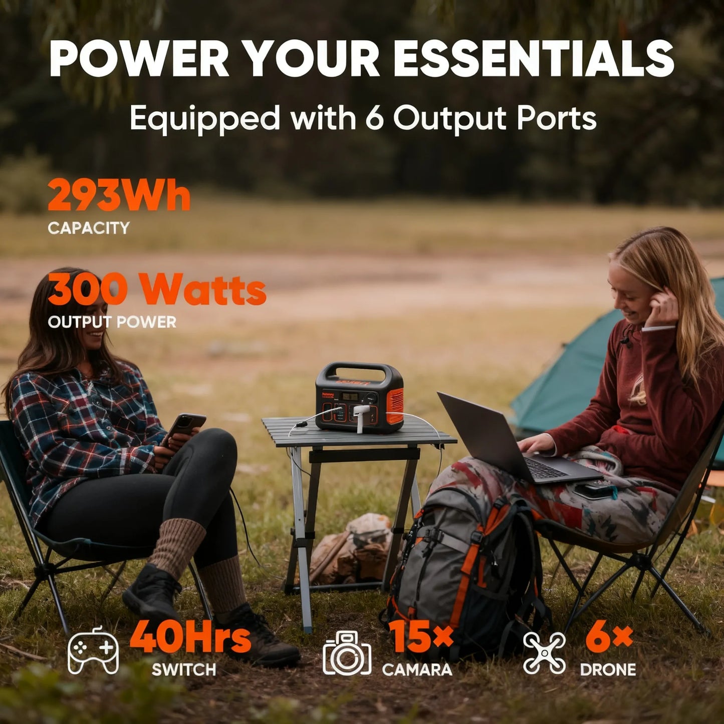 293Wh Portable Power, Lithium Solar for Outdoor & Emergency