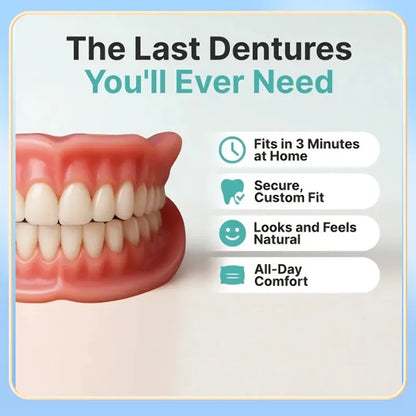 😊3 Mins to Fit🦷 Self-Fit Dentures – Do It At Home, No Pros Needed!