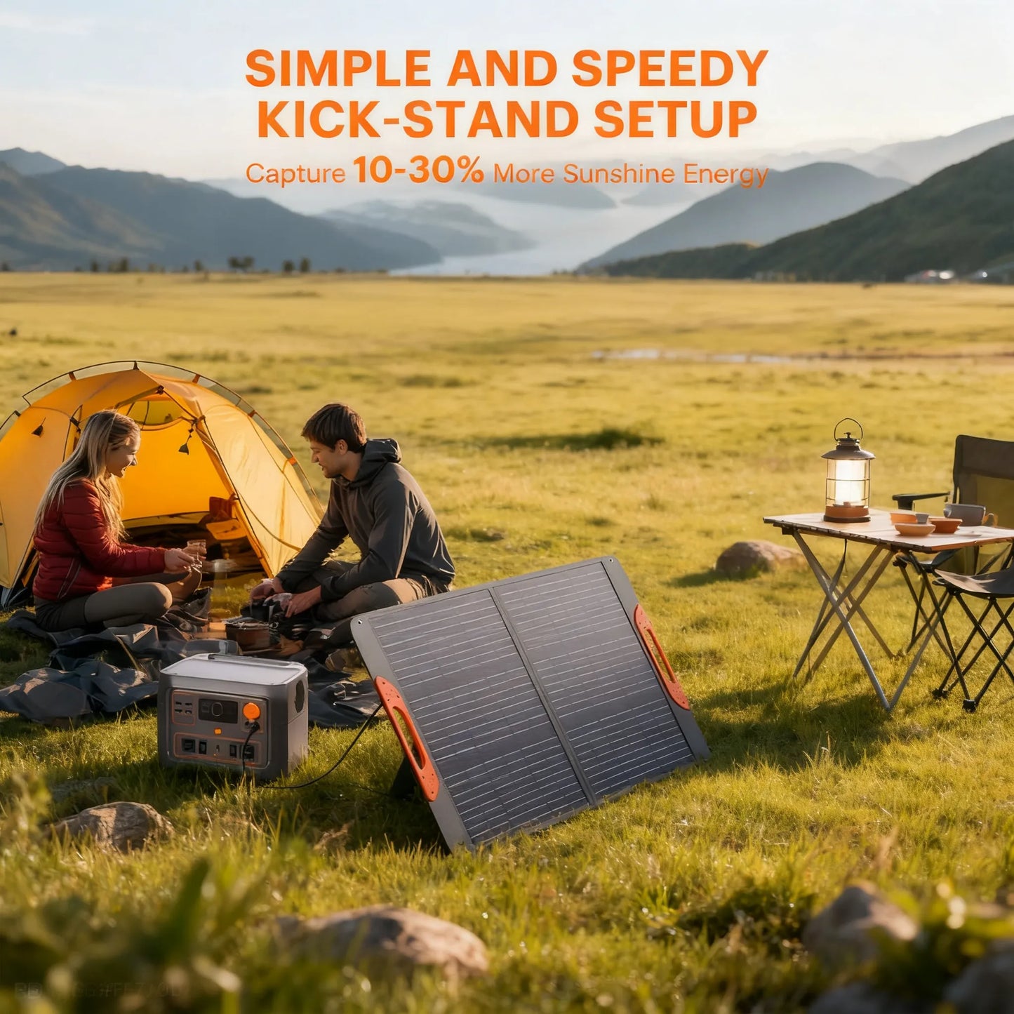 100W Foldable Solar Panel, High Efficiency, Waterproof & Quick Charge