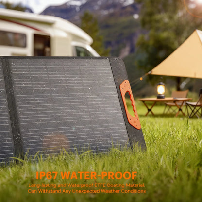 100W Foldable Solar Panel, High Efficiency, Waterproof & Quick Charge
