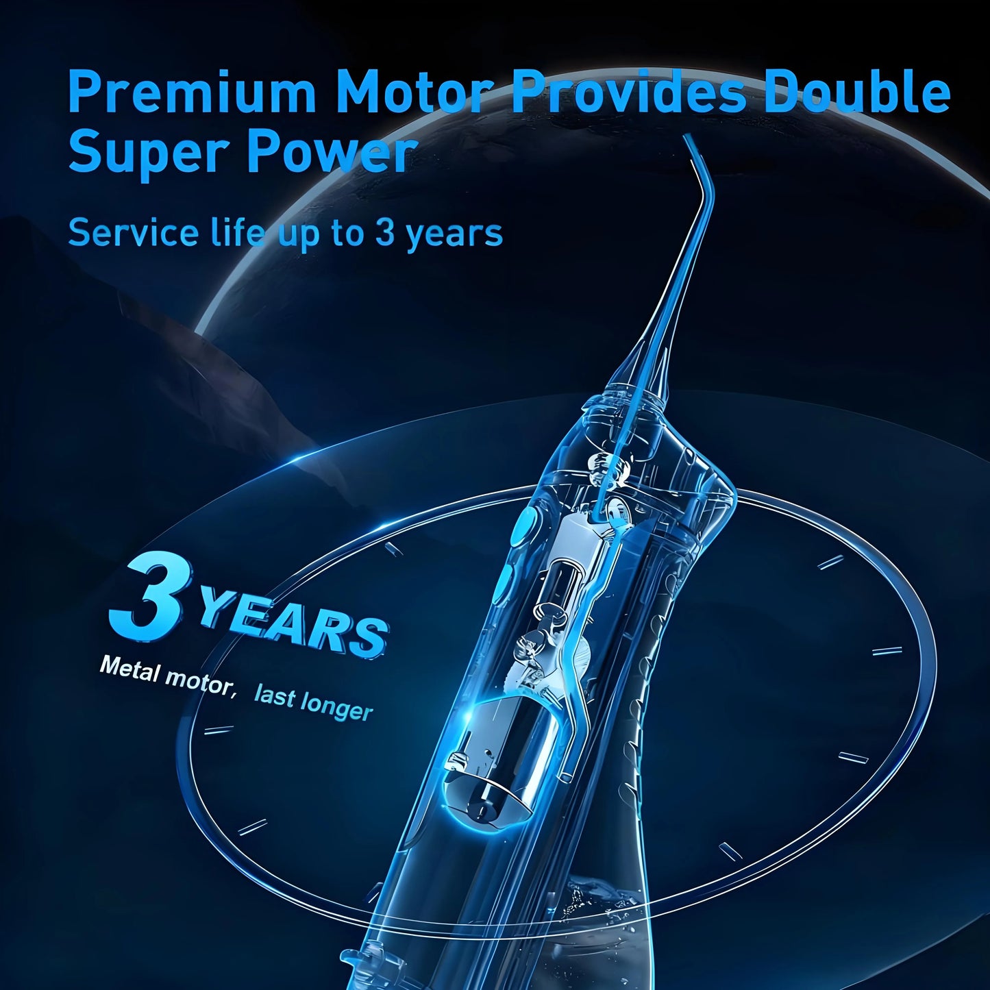 Water Flosser Teeth Pick: 300ML, Cordless Rechargeable, IPX7 Waterproof, Portable Oral Cleaner