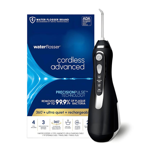 Advanced 2.0 Cordless Water Flosser: Dental Care for Teeth/Gums/Braces, 4 Tips, Travel Bag, ADA Accepted