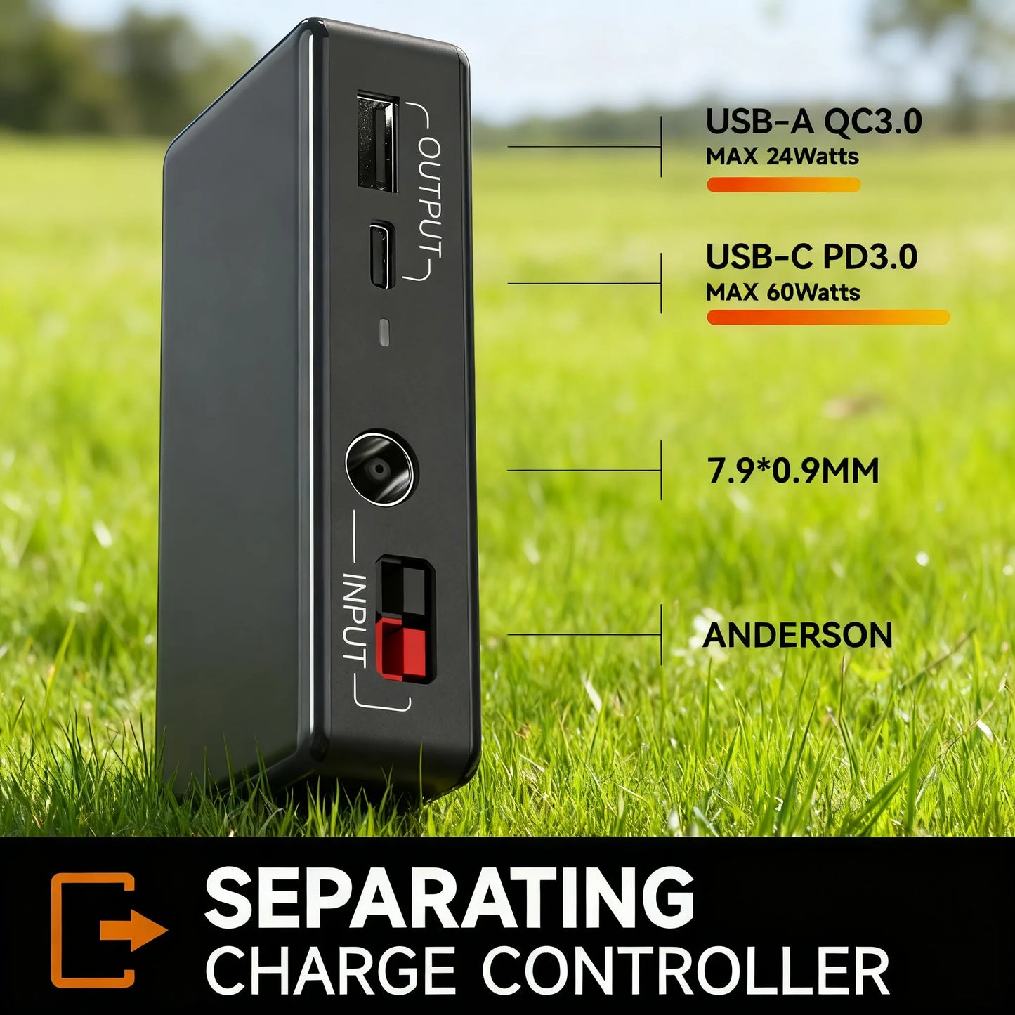 120W Foldable Solar Panel, Multi-Brand Compatible with USB/PD Output