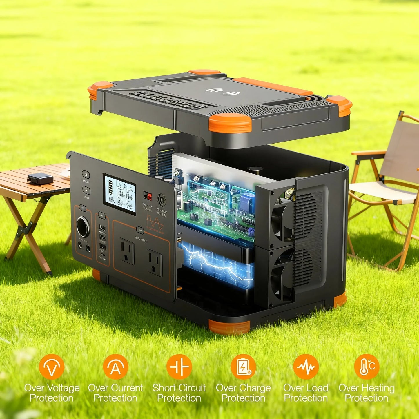 500W Portable Power, 519Wh Capacity & Solar Charging